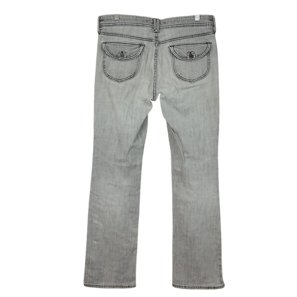 OLD NAVY 8 Women Mid Rise‎ Bootcut Jeans Gray Wash Decorative Back Pockets